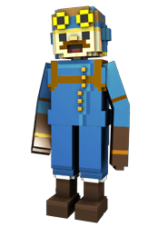 Ace of Spades engineer holding a blueprint